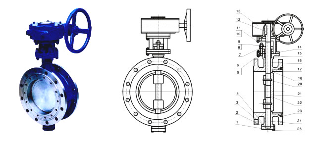 eccentric butterfly valves ,single,Double,triple offset butterfly valves